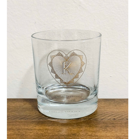 NEW: Anthropologie - Monogrammed K, Charming Old Fashioned Glass - Picture 1 of 4
